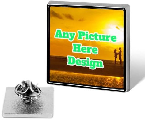 Anstecknadeln, personalisierbar, individuelles Design, Ihr eigenes Foto, Logo, Namensnadeln, Knöpfe, nicht verblassende Anstecknadel, geeignet für Hemd, Jacke, Business, Hochzeit, 1.8*1.8cm, Sonstige