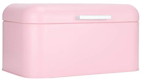 Bread Bin Iron Bread Container Organizer Non‑Toxic Retro Household Kitchen Storage Case with Roll Up Easy Storage Bread Box Holder Lid,
