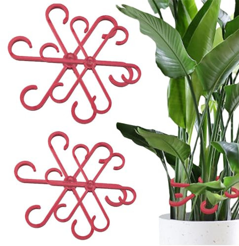 4 Stück Pflanzenstütze Staudenhalter, Pflanzenstielhalter, Pflanzstützgreifer,Garten-Stützklammern für Alocasia und Monstera, für Topfpflanzen Pfingstrosen Hortensien Gemüse