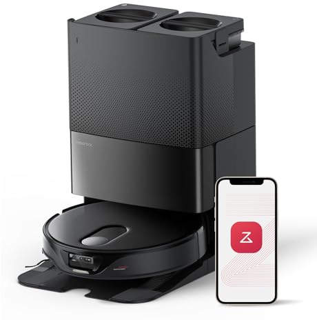 roborock Qrevo Slim Robot Vacuum and Mop Combo, 8.2cm Ultra-Slim, 3D Sensing Tech, Advanced Obstacle Recognition, Powerful Suction, FlexiArm Side Brush & Mop, Auto Mop Washing & Drying, Self-Emptying