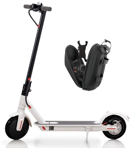 LuvTour E-Scooter ES-S3 PRO, Max. 20km/h, 40km Reichweite, Electric Scooter für Erwachsene Faltbarer Elektroroller mit App, Dual-Bremsen (8,5 Zoll Vollreifen,25-30km,Weiß)