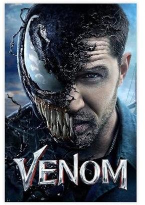 spgacr Filmposter Venom (2018), Leinwand, Poster, Schlafzimmer, Dekoration, Landschaft, Büro, Raumdekoration, Geschenk, 30 x 45 cm