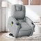 Willood Elektrischer Massagesessel mit Aufstehhilfe Hellgrau Stoff,Wohnzimmer relaxsessel,Massage Sessel,Relax Chair,Elektrischer Massagestuhl