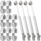 GOYADA 4 Stück Hydraulic Gasdruckfeder, Gasdruckdämpfer 100N, 8 Stück Aufschraubscharnier Schrankscharnier mit Feder 90 Grad, Scharniere Gasdruckfeder Set für Schranktüren, Holztüren(12 Stück)