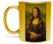 Fabulous Goldene Tasse aus verchromter Keramik - Gemälde Leonardo da Vinci Mona Lisa La Mona Lisa Klassisches Kunstwerk - 325 ml