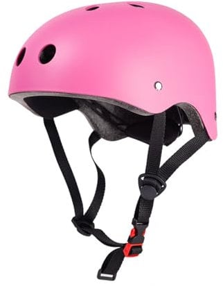 willceal Kinder-Fahrradhelm, Kleinkind-Skateboard-Helm für 3–13 Jahre, Jungen und Mädchen, leichter verstellbarer Helm, Kindersicherheit, Kinderhelm zum Radfahren, Roller, Skaten (Rosa, M)