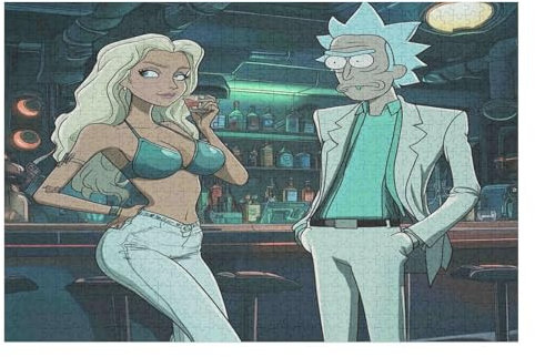 1000 Piece Jigsaw Puzzle Rick And Morty Suitable for Adults And Children, 1000 PCS