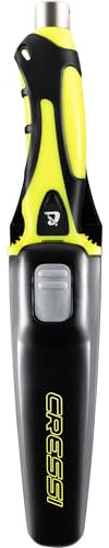 CRESSI Argus Knife SB Black/Yellow - Cuchillo de Buceo diseñado para los entusiastas del Buceo, perfecto para Aventuras Subacuáticas, Negro/Amarillo, 22.8, Adultos