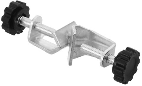 ERINGOGO Laboratory Iron Clamp Stand Dual Screw Fixing, Flask Holder Clip for Chemistry Experiments, Lab Tube Mount Accessory for Workbench and Shelf Use