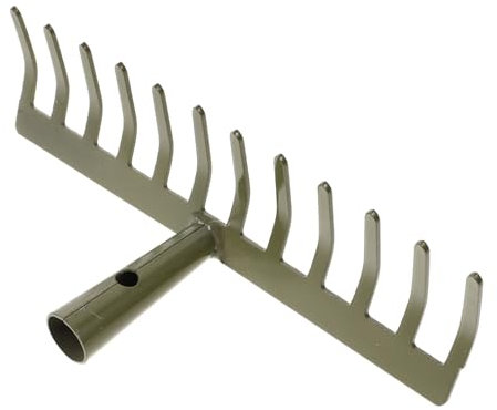 Angoily Gartengeräte Pflanzen Gras Rechen Für Rasen Zinken Fräse Für Gartenarbeit Rostfreier Handschuh Klare Kelle Pflanzer Rototiller Rechen Manueller Rechen Ersatz Kohlenstoffstahl