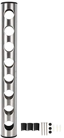 Range Bouteille Vin en Acier Inoxydable, 8 Bouteilles Casier à Bouteilles, 42x5cm Porte Bouteille Mural pour Cuisine Restaurant Maison Bar Salon, étagère d'affichage de Bouteille d'alcool