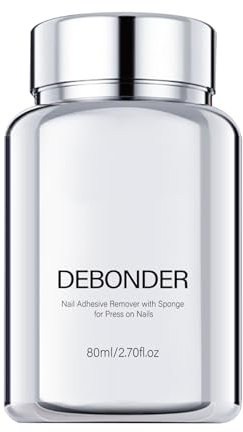 Press On Nail Glue Remover – Strong Gel & Acrylic Nail Glues, Quick Dissolving Formula for Fake Nails & Extensions | Non-Damaging Fingernail & Toenail Glue Remover for Home & sallon care