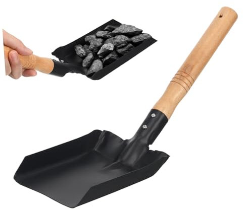 IMIKEYA Kleine Gartenschaufel mit Holzgriff Praktische Eisen für Gartenarbeiten zum Graben und Reinigen im Außenbereich und Langlebig