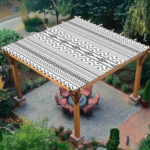 Surwin Rechteckig Sonnensegel, Sonnensegel Wasserdicht-ohne Bohren, Moderne Muster Balkon Sonnenschutz UV Schutz, für Outdoor Garten Terrasse Camping (Pfeil,150x150cm)
