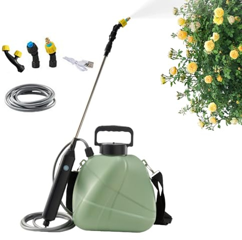 Sprühgerät mit Akku | 3,8 Liter Tank für den Schreibtisch – Sprühpumpe mit verstellbarer Düse zum Jäten von Fenstern, Tieren, Gewächshaus