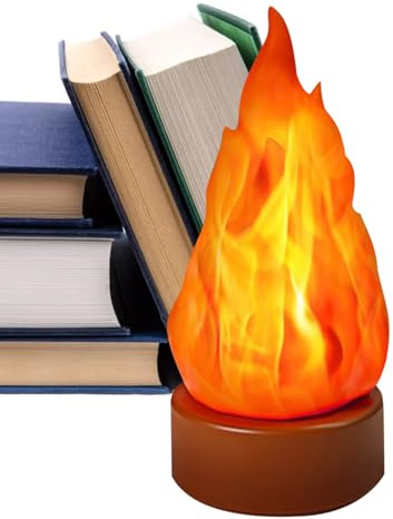Pomurom Flackernde Flamme Nachtlicht - LED Flackerflamme Lampe Feuer Licht | Flammenlos 3 Modi Deko Für Innen Außen Kamin Schlafzimmer Schreibtisch Wohnzimmer Garten