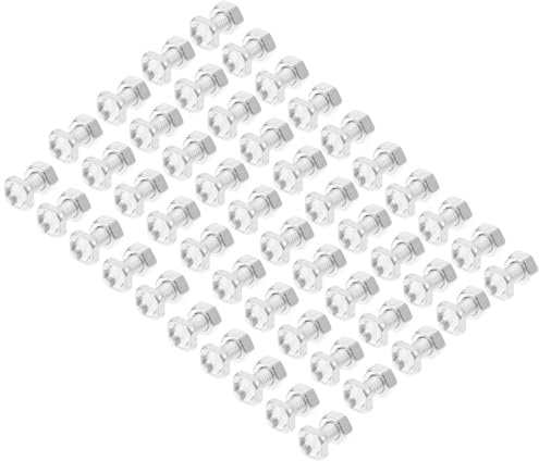 NIYANGLE 100 Sets Aluminium Hex Nuts and Square Head Bolts for Greenhouse Construction and Repair, Greenhouse Accessories Hardware Kit for Glasshouse Assembly and Maintenance
