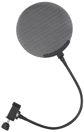 Generisch Aufnahmemikrofon Blowout Filter, Mikrofon Blowout Präventionsnetz, doppelte Metallmaschenschichten für Studioaufnahmen, Tonmikrofon Prävention