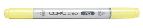 COPIC Ciao Marker Typ Y - 02, Canary Yellow, vielseitiger Layoutmarker, mit einer mittelbreiten und einer Brush-Spitze