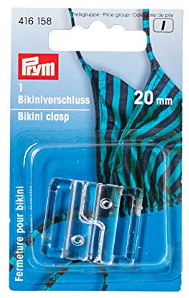 Prym Bikiniverschluß 20 mm transparent