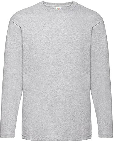 Fruit of the Loom 61-038-0 Long-Sleeved T-Shirt - Grey - X-Large