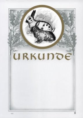 Albert Hoffmann Urkundenverlag Kaninchen / 500/1226 / / PC-Urkunden (170 g/m²) 10 Stk