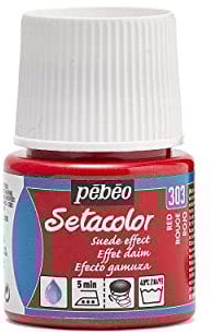 PEBEO Setacolor Teinture pour Tissu Effet Daim Rouge 45 ML