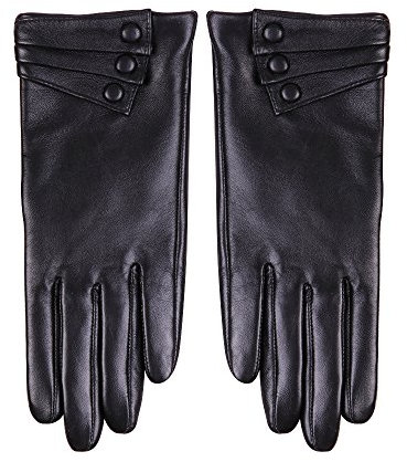 Nappaglo Damen Touchscreen Leder Handschuhe klassische Lederhandschuhe Italienisches Lammfell Winter Warm Handschuhe (Non-Touchscreen)