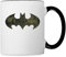 Spreadshirt DC Comics Justice League Batman Logo Tasse Zweifarbig, One size, Weiß/Schwarz