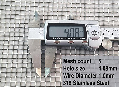 5 Mesh Stainless Steel For Heater Guard, Safety Guard, Mice And Rat Proofing/Rodent Proofing; Size - 15cm x 15cm - By Inoxia