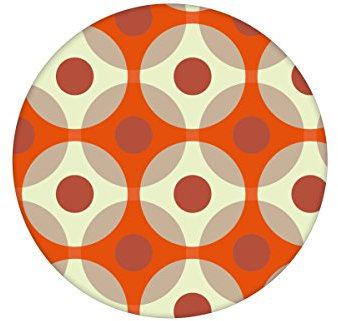orange Moderne Retro TapeteFlower Dots mit großen Punkten angepasst an Schöner Wohnen Wandfarben Vliestapete extravagante Wanddeko für edle Wohnakzente (Muster 20 x 46,5cm)