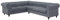 Edles Chesterfield Ecksofa linksseitig Polsterbezug hellgrau Chesterfield