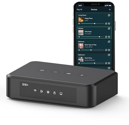 Ricevitore audio WiFi e Bluetooth 5.0 preamplificatore audio, ricevitore wireless Multiroom/Multizone Home Stereo con Airplay Spotify Connect e telecomando per altoparlanti fai da te - Arylic