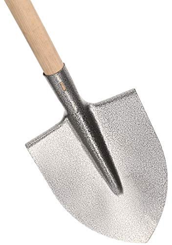 KOTARBAU® Robuste Spatenschaufel 300 x 225 mm Gärtnerspaten für 38 mm Stieldurchmesser Stahlschaufel zum Pflanzen MIT STIEL