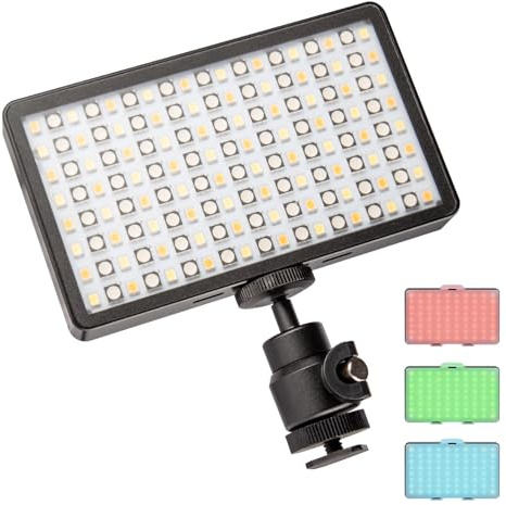 Walimex pro LED Rainbow Pocket Flächenleuchte, Videoleuchte mit Akku und USB, Studioleuchte mit Farbwechsel RGBWW, Studio-Beleuchtung steuerbar per App, Bi-Color Videolicht