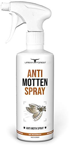 Mottenspray als Mottenschutz für Kleiderschrank | Anti-Motten Mittel & Geruchlose Mottenabwehr mit Langzeitwirkung | Motten Spray gegen alle Motten | Profi Anti Motten-Spray URBAN Forest 500ml