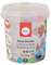 Rayher Knet-Kreide, 6 x 125 g, Eimer 750 g, Farben Weiß, Gelb, Rot, Grün, Blau, Lila, Straßenmalkreide Kinder, 34462000