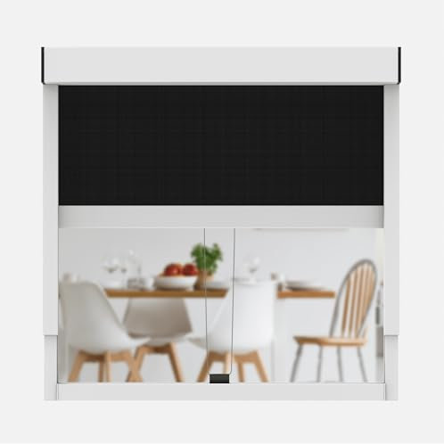 CLIP'N'SHADE Weiß - Aussenrollo gegen Hitze, Jalousie, Sichtschutz und Abdunkelung für Fenster, Hitzeschutz Rollo ohne Bohren (Breite: 130 cm, Höhe: 91-142 cm, Blickdicht)