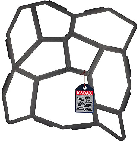 KADAX Pflastersteinform aus Kunststoff, Betonform, Gehweg Form, Schalungsform, Form für Pflastersteine, Sprungbrettform, Pflasterschablone (49 x 49,5 x 4,3 cm, Muster 4)