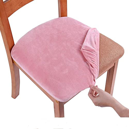 Homaxy Coprisedia, Lavabile Estraibile Coprisedia, Molto Facile da Pulire e Resistente, Copertura delle Sedia Adatta per Casa, Hotel (rosa, 4 Pezzi)