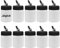 SAGUD 10pcs Plastic Airbrush Bottles Kit 22cc (3/4 Ounce) Air Brush Paint Jars with 10pcs Adapter Cap Covers Set, Suit for Siphon Feed Dual-Action Airbrushes. (White)