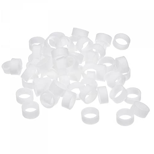 sourcing map Silicone Rubber Bands Rings 100Pcs Non-slip 10mm Dia 1mm Thick 5mm Width for Wire Cord Cable Wrapping, Bundle