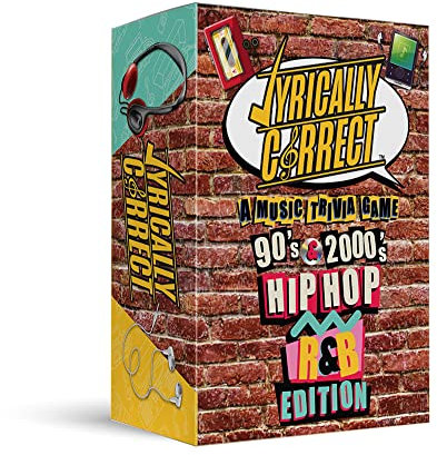 Lyrically Correct 90er und 2000er Jahre Hip Hop und R & B Music Trivia Kartenspiel, Mehrgenerationen-Familientreffen, Spielabend für Erwachsene und lustige Quizzen