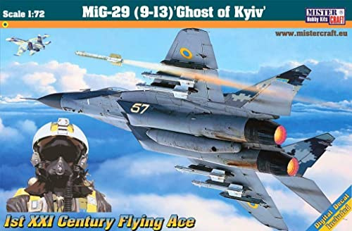 Mistercraft Modellbausatz MIG-29 (9-13) Ghost of Kiev Maßstab 1:72, Plastikbausatz, Bausatz zum Zusammenbauen Kunststoffmodell, Bauanleitung, 264mmx220mm, TF-N2CB-1Q5B