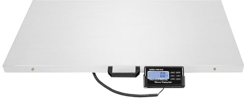 Bodenwaage Veterinärwaage Tierwaage 300KG,Hundewaage Paketwaage Katzenwaage Plattformwaage 103cm x 53cm, Industriewaage Schwerlastwaage,Wägeeinheit kg/oz/lb,LCD