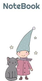 150 page Lined Pocket Notebook. Girl with her Cat.: Ideal for School College University or Work.