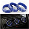 CHENNAN 3 Stück Steuerung Ac Volumen Knob Dekorativ Kreis Cover Aufkleber Auto Klimaanlage Schalter Knopf Dekoration Ring Blau AC Klimaanlage Schaltknopf Abdeckungen Metall Aufkleber Aufkleber Kappen