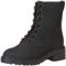 Amazon Essentials Stivali da Combattimento gommati con Suola Spessa Donna, Nero, 38 EU