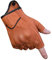 Harssidanzar Herren Vollfinger Ziegenleder Touchscreen Motorrad Fingerlose Handschuhe GM037EU,Bräunen,Größe M