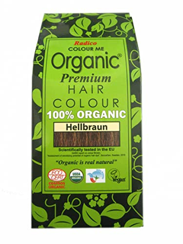 Radico Colour Me Organic Pflanzenhaarfarbe | Hellbraun | 3 x 100 Gramm | Ayurvedische Bio Haarfarbe | Aus natürlichen Kräutern | Sanft zum Haar